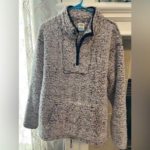 PINK XL Sherpa quarter-zip sweatshirt